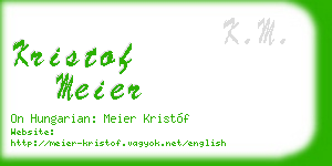 kristof meier business card